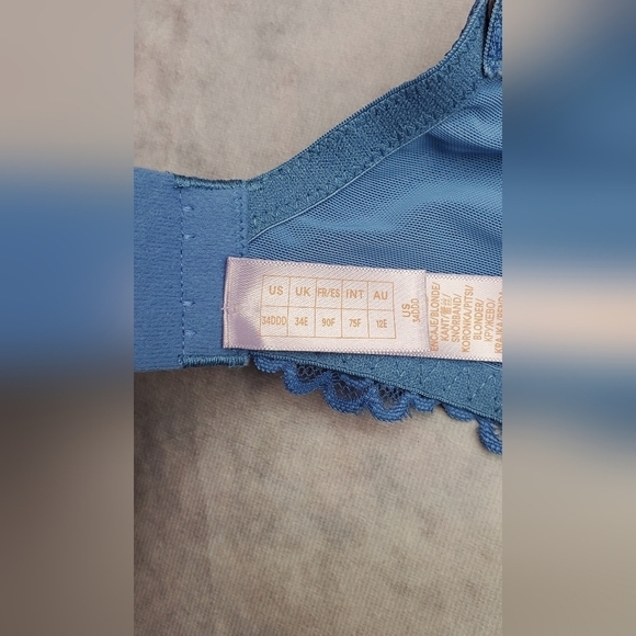 SAVAGE X FENTY Floral Lace Unlined Blue River 34DDD Coquette Pastel Lolita - Picture 11 of 15